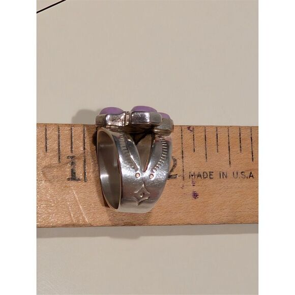 Jay King Vintage Sterling Silver Phosphorite Gemstone Cocktail Ring Size 7 - Picture 8 of 11